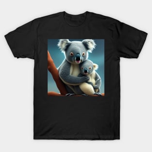 Cute Koala Bear Mom and Baby T-Shirt